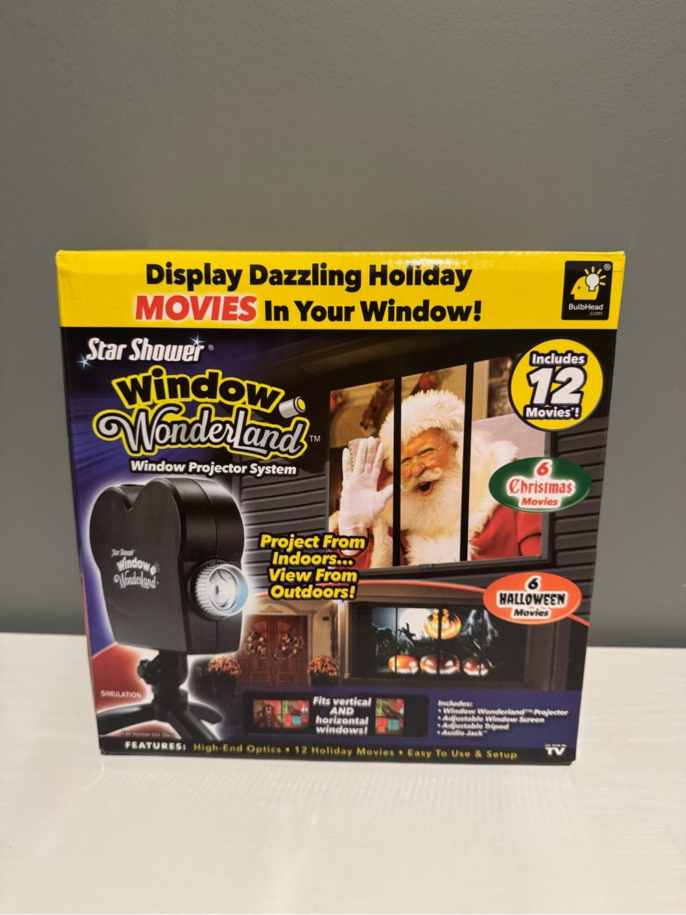 Window Wonderland Holiday Projector System - Yellow/Black